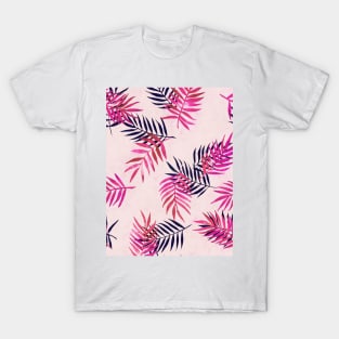 Pink Palm Pattern T-Shirt